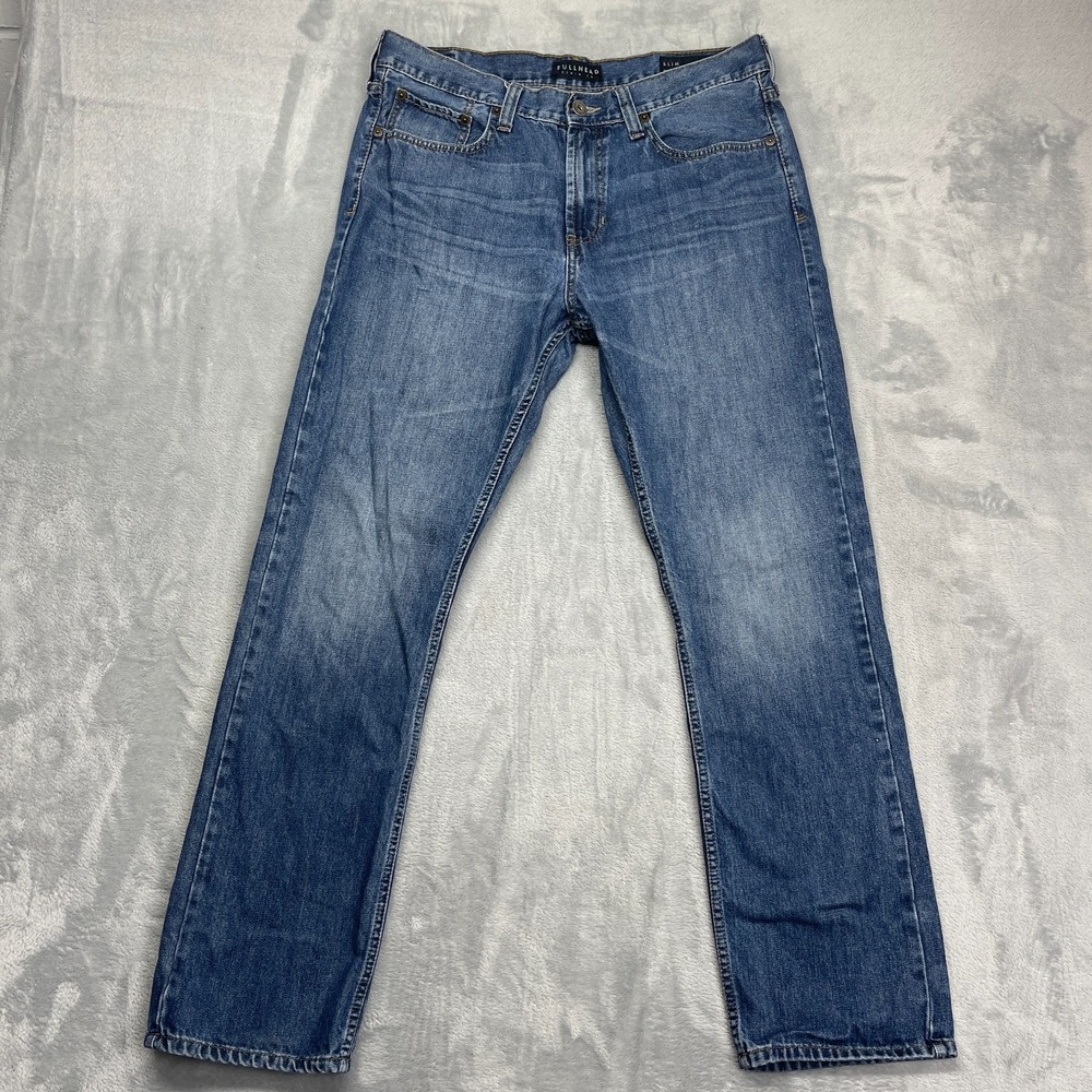 Bullhead Denim Co. Jeans Mens 33x32 (33x30) Blue Denim Slim‎ Fit Straight Leg